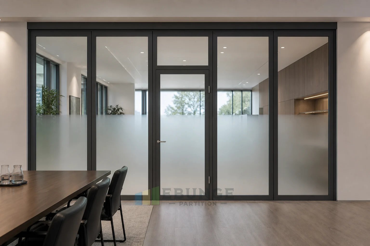 How to Plan Visual Privacy with Movable Glass Walls — commercial application detail explanatory EBUNGE movable glass wall concept