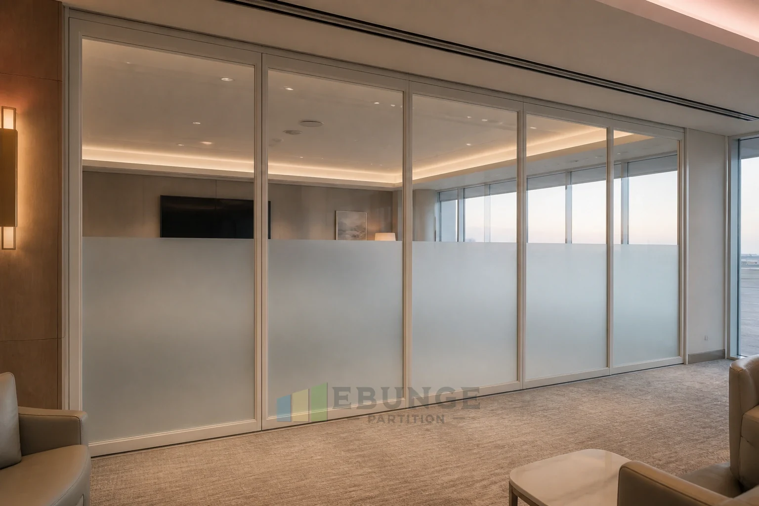 How to Prepare Wall Returns for a Movable Glass Wall — commercial application detail explanatory EBUNGE movable glass wall concept