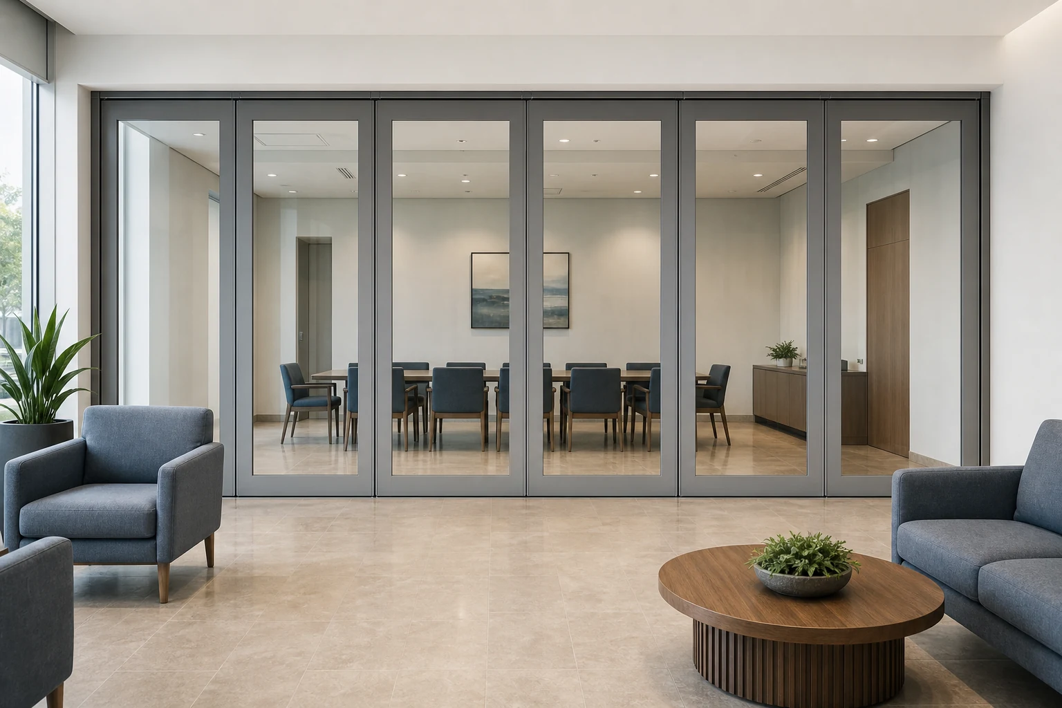 Planning a Movable Glass Wall for a Civic Consultation Room — opening application view explanatory EBUNGE movable glass wall concept