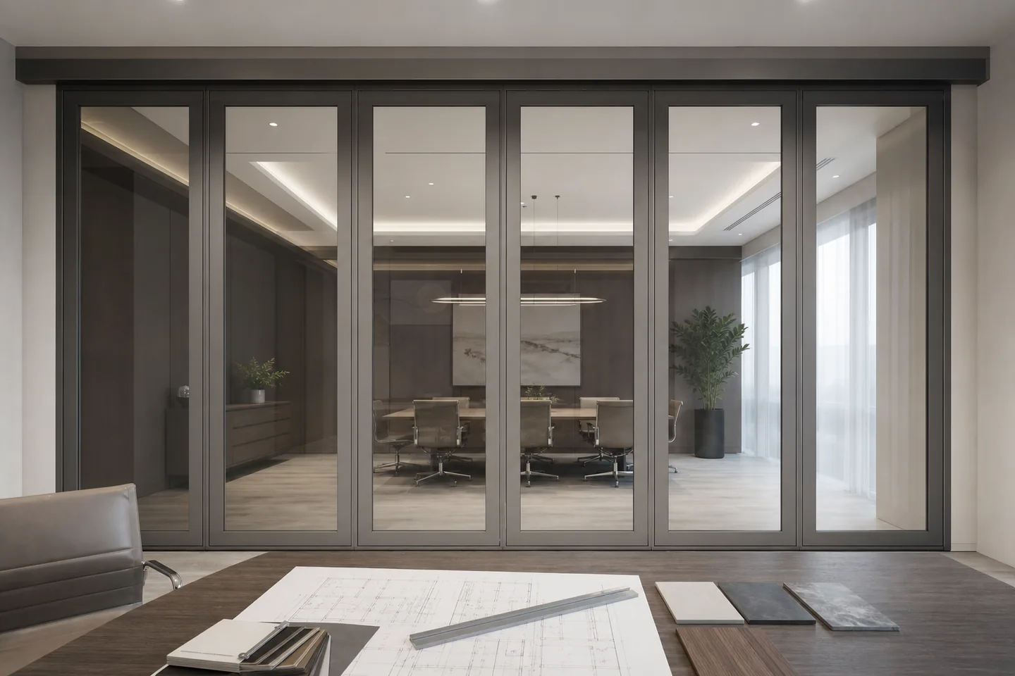 Movable glass partition drawings and documentation
